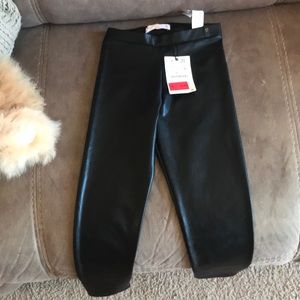 girls leather leggings